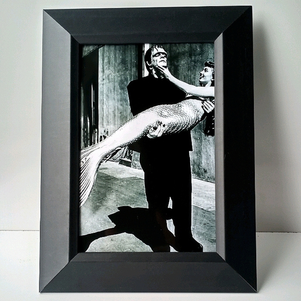 Frankenstein Mermaid Monster universal beautiful woman Fun funny retro frame pho - Picture 3 of 9